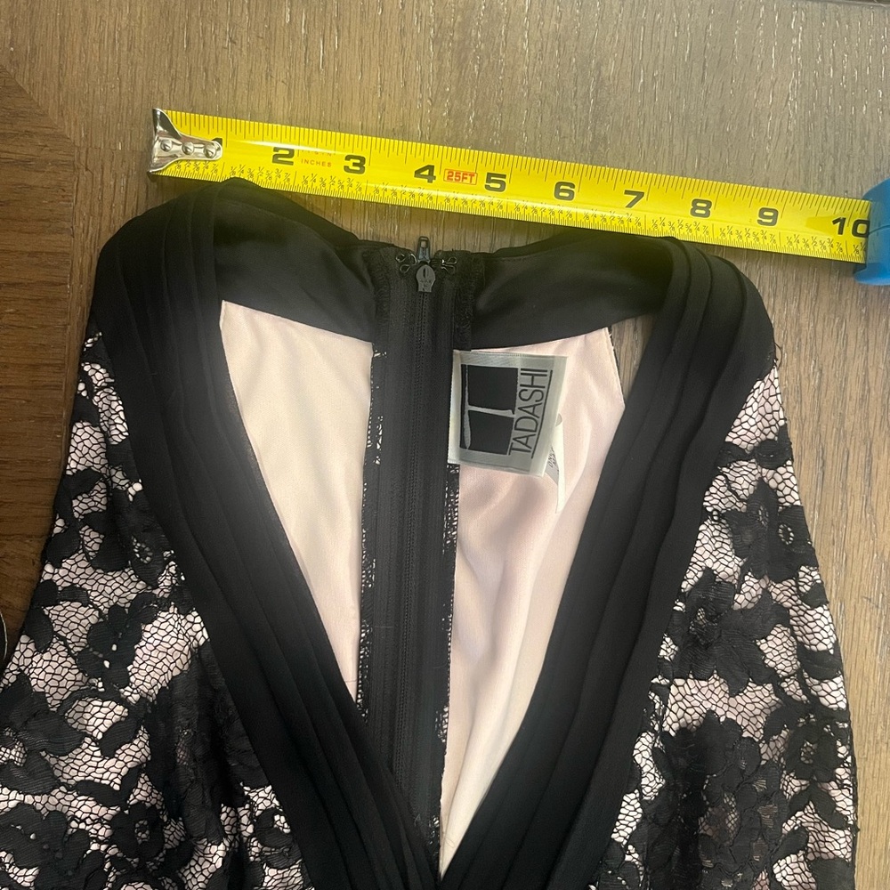 Tadashi Shoji Black and Pink Lace Top - Picture 11 of 13